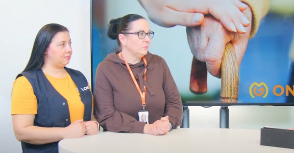 Karoliina ja Alena kertovat kotihoidossa työskentelystä TE-livessä