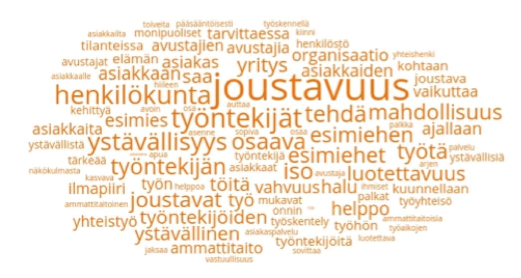 Sanapilvi ONNIn vahvuudet