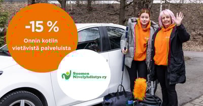 Suomen Nivelyhdistyksen jäsenille -15 % Onnin palveluista