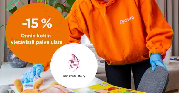 Lihastautiliiton jäsenille -15 % Onnin palveluista